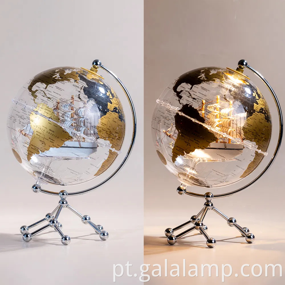 Lâmpada mundial de 8 polegadas elegante para casa e escritório